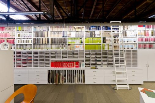 Design Firm Resource Library using Hamilton Sorter Product with Ladder