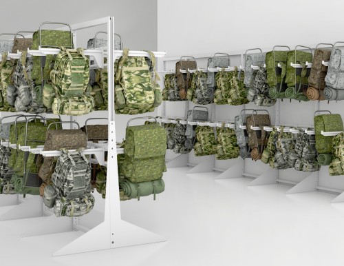 Military Gear Bags Aetnastak Cantilever Shelving Hanging Bars