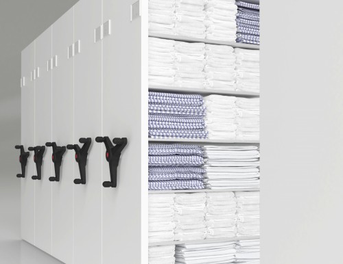 Montel Linen Laundry  Smartshelf 4 post hybrid shelvingPublic Safety Healthc